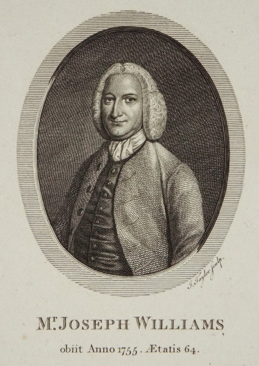 Print - Mr. Joseph Williams. obiit Anno 1755 Aetatis 64. - Taylor